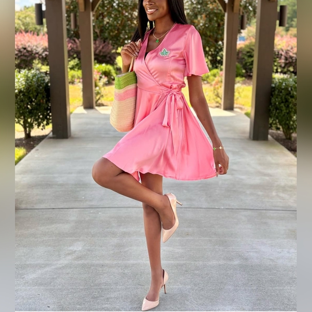 Alpha Kappa Alpha Aka Sorority Wrap Dress